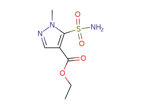 Molecular Structure of 88398-81-6 (1-Methyl-4-ethylformate-5-pyrazole sulfonamide)