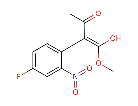 (E)-3-(4-fluoro-2-nitrophenyl)-4-hydroxy-4-(methyloxy)-3-buten-2-one