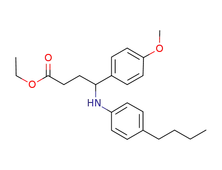 Molecular Structure of 1048329-76-5 (ethyl 4-(4-butylphenylamino)-4-(4-methoxyphenyl)butanoate)