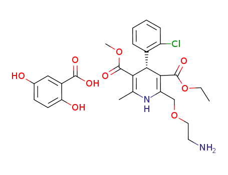 Molecular Structure of 856256-16-1 (S-amlodipine gentisate)