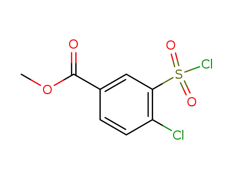 Molecular Structure of 1000933-19-6 (methyl 4-chloro-3-(chlorosulfonyl)benzoate)