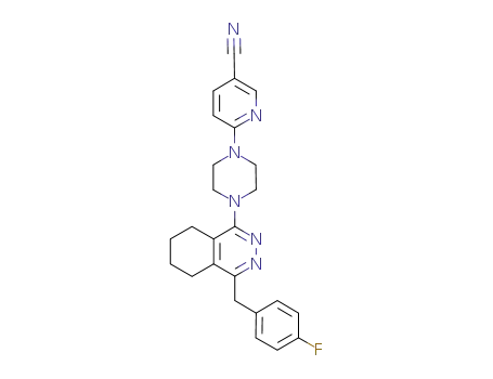 4-{4-[4-(4-fluoro-benzyl)-5,6 7,8-tetrahydro-phthalzin-1-yl]-piperazin-1-yl}-nicotinonitrile