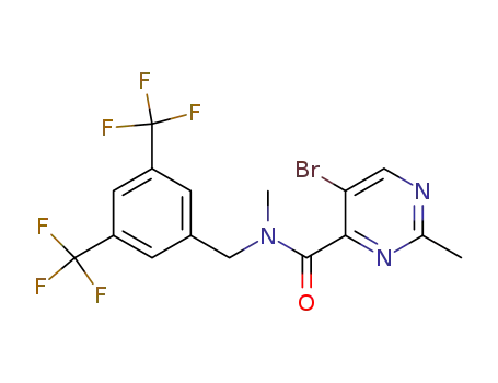 5-Bromo-2-methyl-pyrimidine-4-carboxylic acid (3,5-bis-trifluoromethyl-benzyl)-methyl-amide