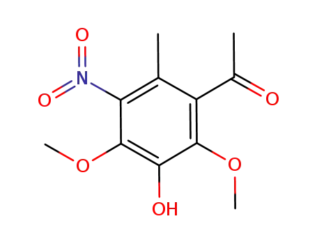 Molecular Structure of 1201582-46-8 (1-(3-hydroxy-2,4-dimethoxy-6-methyl-5-nitrophenyl)ethanone)