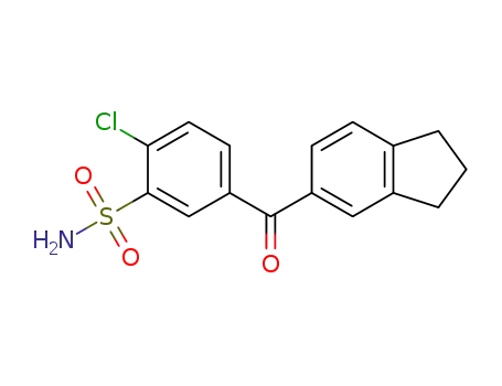 Molecular Structure of 1189544-26-0 (2-chloro-5-(indane-5-carbonyl)-benzenesulfonamide)