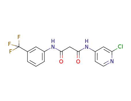 Molecular Structure of 850797-90-9 (Propanediamide, N-(2-chloro-4-pyridinyl)-N'-[3-(trifluoromethyl)phenyl]-)