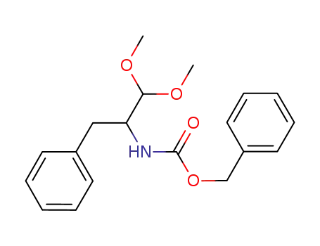 Molecular Structure of 59830-61-4 (Carbamic acid, [(1S)-2,2-dimethoxy-1-(phenylmethyl)ethyl]-,
phenylmethyl ester)