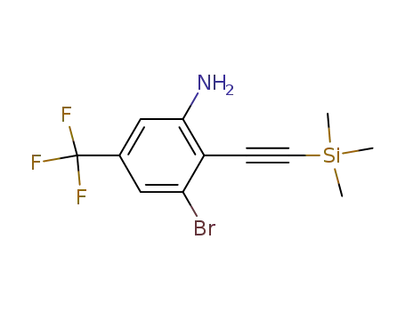 3-bromo-5-(trifluoromethyl)-2-((trimethylsilyl)ethynyl)aniline