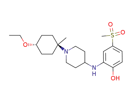 Molecular Structure of 1134197-45-7 (2-({1-[trans-4-(ethyloxy)-1-methylcyclohexyl]-4-piperidinyl}amino)-4-(methylsulfonyl)phenol)