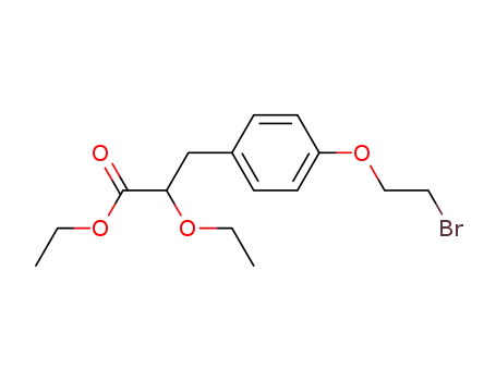 Molecular Structure of 220746-98-5 (ethyl 2-ethoxy-3-[4-(2-bromoethoxy)-phenyl]propanoate)