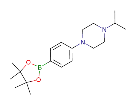 Molecular Structure of 1073354-18-3 (4-(4-ISOPROPYLPIPERIZINYL)PHENYLBORONIC ACID, PINACOL ESTER)