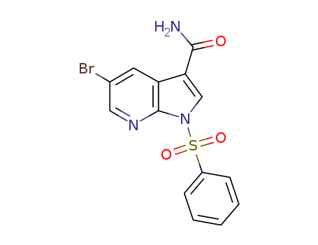 1-(benzenesulfonyl)-5-bromopyrrolo[2,3-b]pyridine-3-carboxamide