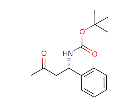 Molecular Structure of 528586-23-4 (Carbamic acid, [(1S)-3-oxo-1-phenylbutyl]-, 1,1-dimethylethyl ester)