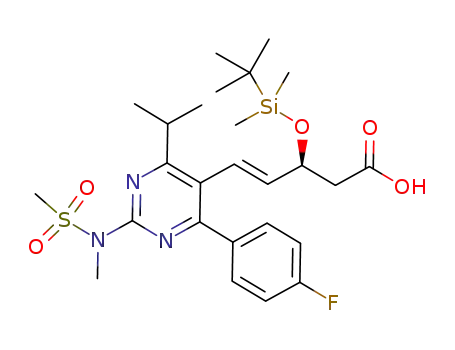 (4E)-5-{4-(4-fluorophenyl)-6-isopropyl-2-[methyl(methylsulfonyl)amino]pyrimidin-5-yl}-(3S)-3-(O-tert-butyldimethylsilyl)-4-pentenoic acid