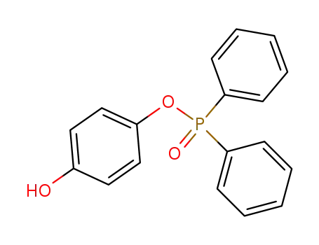 Molecular Structure of 40392-89-0 (Phosphinic acid, diphenyl-, 4-hydroxyphenyl ester)