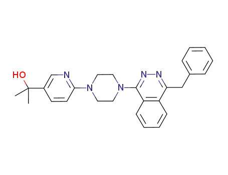 Molecular Structure of 1057677-92-5 (2-(6-(4-(4-benzylphthalazin-1-yl)piperazin-1-yl)pyridin-3-yl)propan-2-ol)