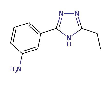 Molecular Structure of 915921-65-2 (3-(5-ethyl-4H-1,2,4-triazol-3-yl)aniline)