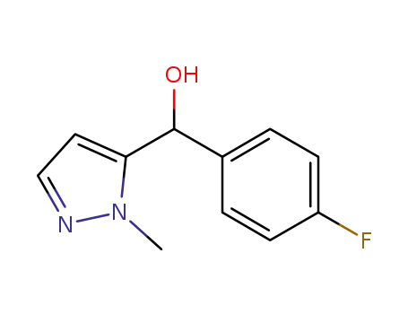 Molecular Structure of 1020712-91-7 ((4-fluorophenyl)(1-methyl-1H-pyrazol-5-yl)methanol)