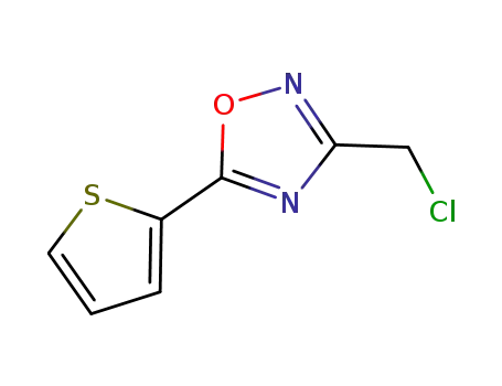 Molecular Structure of 306936-06-1 (3-(CHLOROMETHYL)-5-(2-THIENYL)-1,2,4-OXADIAZOLE)