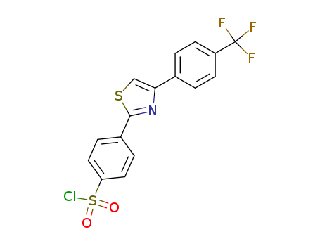Benzenesulfonyl chloride, 4-[4-[4-(trifluoromethyl)phenyl]-2-thiazolyl]- cas  446883-84-7