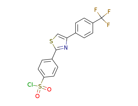 BENZENESULFONYL CHLORIDE, 4-[4-[4-(TRIFLUOROMETHYL)PHENYL]-2-THIAZOLYL]-