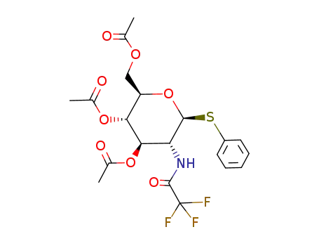 Molecular Structure of 225242-73-9 (phenyl(2-trifluoracetamido-2-deoxy-3,4,6-tri-O-acetyl-1-thio-D-glucopyranoside))