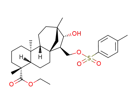 ethyl (15β,16α)-16-hydroxy-15-({[(4-methylphenyl)sulfonyl]oxy}methyl)beyeran-18-oate