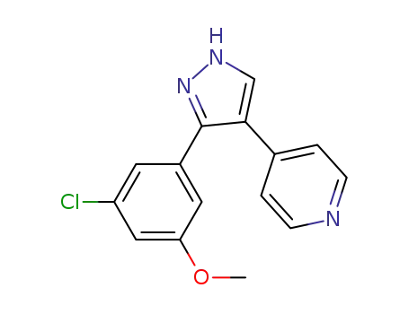 4-[3-(3-chloro-5-methoxyphenyl)-1H-pyrazol-4-yl]pyridine