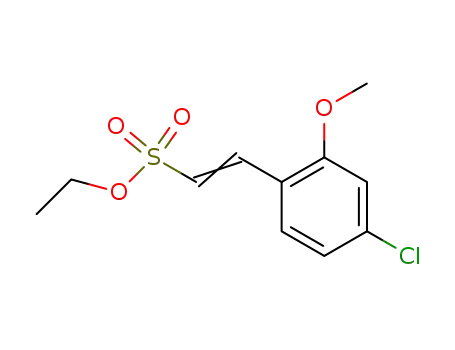 Molecular Structure of 1161945-02-3 (2-(4-chloro-2-methoxy-phenyl)-ethenesulfonic acid ethyl ester)