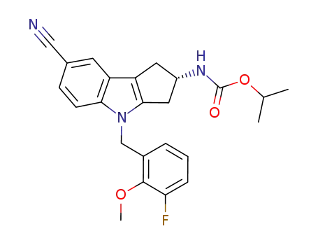 (S)-7-cyano-4-(3-fluoro-2-methoxybenzyl)-1,2,3,4-tetrahydrocyclopenta[b]indol-2-ylcarbamic acid isopropyl ester