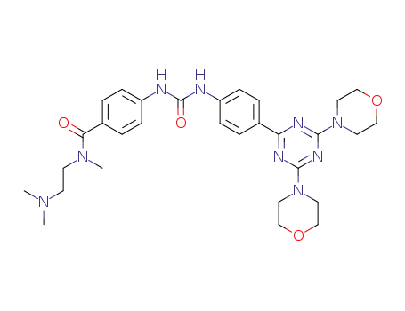 N-(2-(dimethylamino)ethyl)-4-(3-(4-(4,6-dimorpholino-1,3,5-triazin-2-yl)phenyl)ureido)-N-methylbenzamide