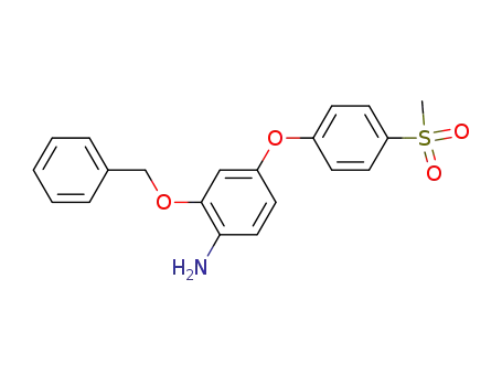 Molecular Structure of 1191102-58-5 (2-(benzyloxy)-4-(4-Methanesulfonylphenoxy)aniline)
