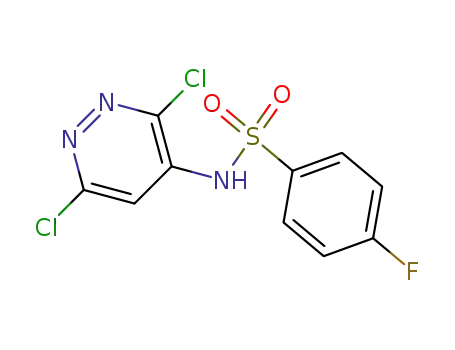 Molecular Structure of 1162681-01-7 (N-(3,6-dichloropyridazin-4-yl)-4-fluorobenzenesulfonamide)