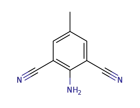 Molecular Structure of 88779-97-9 (1,3-Benzenedicarbonitrile, 2-amino-5-methyl-)