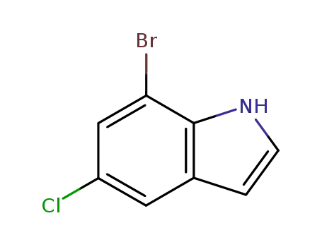 Molecular Structure of 292636-08-9 (7-BROMO-5-CHLOROINDOLE)