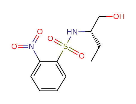 Molecular Structure of 941584-87-8 ((S)-N-(1-hydroxy-butan-2-yl)-2-nitro-benzenesulfonamide)