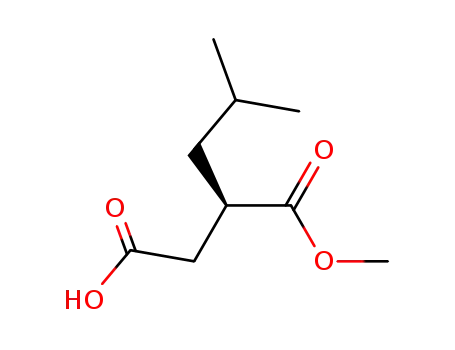 Molecular Structure of 130165-76-3 ((R)-2-ISOBUTYLSUCCINIC ACID-1-METHYL ESTER)