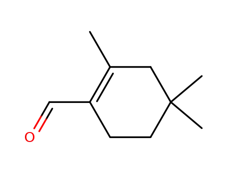 Molecular Structure of 5939-87-7 (2,4,4-Trimethylcyclohexene-1-carbaldehyde)