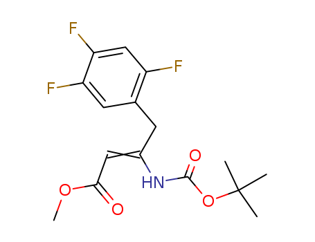 3-tert-butoxycarbonylamino-4-(2,4,5-trifluorophenyl)but-2-enoic acid methyl ester