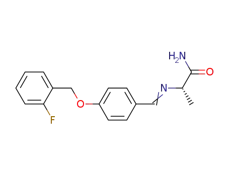 Molecular Structure of 1000370-32-0 ((S)-2-[4-(2-fluorobenzyloxy)benzylideneamino]propanamide)