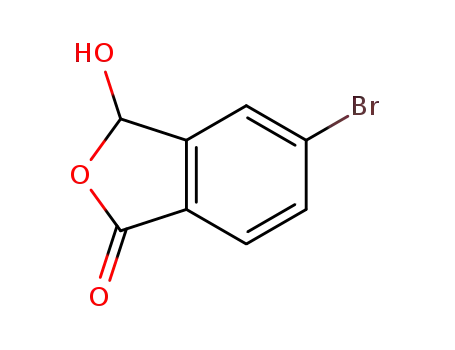 Molecular Structure of 102126-71-6 (1(3H)-Isobenzofuranone, 5-bromo-3-hydroxy-)