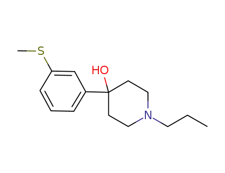 Molecular Structure of 882737-40-8 (4-Hydroxy-4-(3-methylsulfanylphenyl)-1-propylpiperidine)