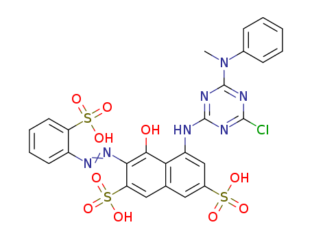 2,7-NAPHTHALENEDISULFONIC ACID 5-[[4-CHLORO-6-(METHYLPHENYLAMINO)-1,3,5-TRIAZIN-2-YL]AMINO]-4-HYDROXY-3-[(2-SULFOPHENYL)AZO]-