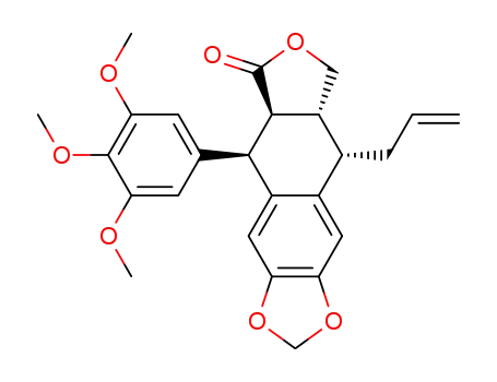 Molecular Structure of 136723-80-3 (4-deoxy-4-allyl-(epi)-podophyllotoxin)