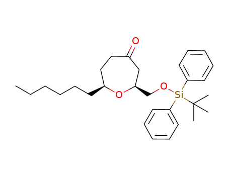 (2S,7S)-2-((tert-butyldiphenylsilyloxy)methyl)-7-hexyloxepan-4-one