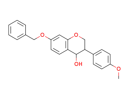 Molecular Structure of 10535-64-5 (7-benzyloxy-4-hydroxy-3-(4-methoxyphenyl)-1-benzopyran)