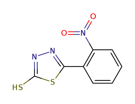 Molecular Structure of 85103-35-1 (5-(2-nitrophenyl)-1,3,4-thiadiazole-2-thiol)