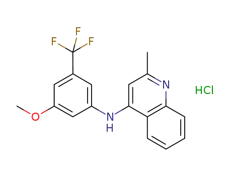 N-[3-methoxy-5-(trifluoromethyl)phenyl]-2-methylquinolin-4-amine hydrochloride