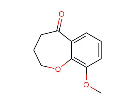 Molecular Structure of 127557-08-8 (9-Methoxy-3,4-dihydrobenzo[b]oxepin-5(2H)-one)