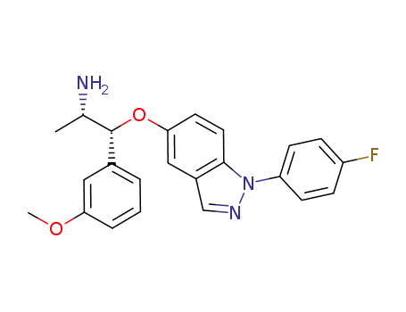 (1R,2S)-1-((1-(4-fluorophenyl)-1H-indazol-5-yl)oxy)-1-(3-methoxyphenyl)propan-2-amine